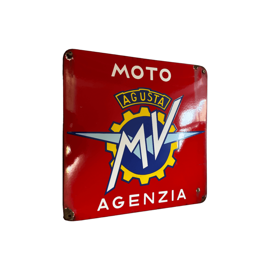 Insegna Mv Agusta Smaltata Agenzia Anni The Authentic Vintage