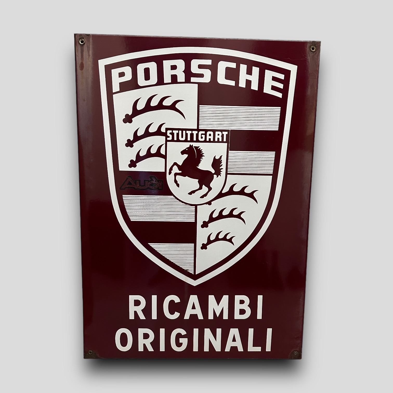 Insegna Porsche Smaltata Ricambi Originali Anni The Authentic